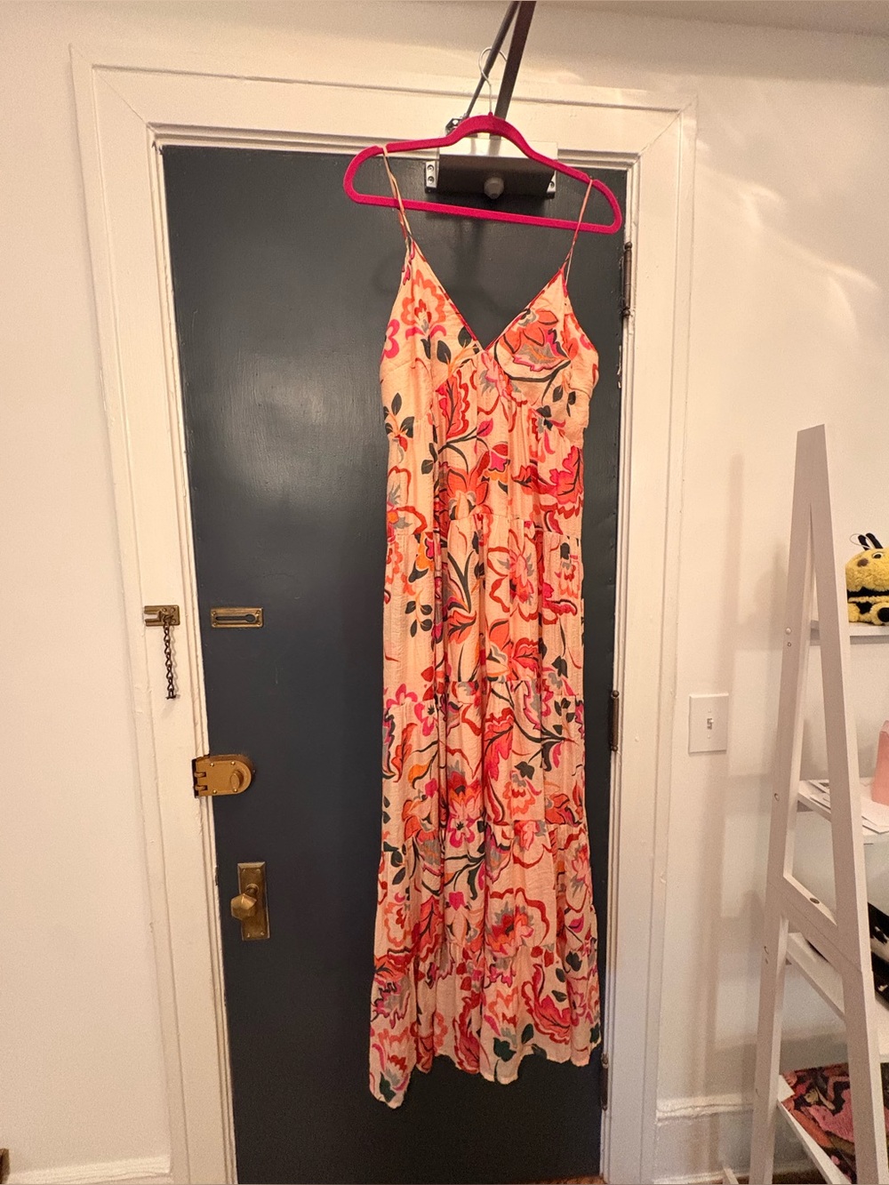 Halogen Pink and Cream Floral Maxi Slip Dress